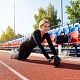 Спортивная сумка Fitnext, черная с синим с нанесением логотипа