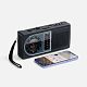 Bluetooth-колонка с радио Comradio, черная с нанесением логотипа