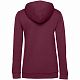 Толстовка с капюшоном женская Hoodie, бордовая с нанесением логотипа