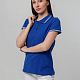 Рубашка поло женская Virma Stripes Lady, ярко-синяя с нанесением логотипа