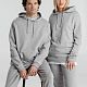 Толстовка с капюшоном унисекс Hoodie, серый меланж с нанесением логотипа