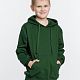 Худи детское Kirenga Kids 2.0, темно-зеленое с нанесением логотипа
