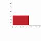 Лейбл из ПВХ Dzeta, M, красный с нанесением логотипа