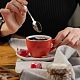 Чайная пара Cozy Morning, серая с синим с нанесением логотипа