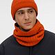 Шапка ComFleece, темно-оранжевая (кирпичная) с нанесением логотипа