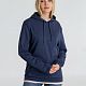 Толстовка с капюшоном унисекс Hoodie, синий меланж с нанесением логотипа