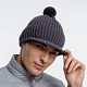 Вязаная шапка с козырьком Peaky, серая (антрацит) с нанесением логотипа