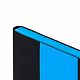 Ежедневник Bookmark, недатированный, черный с голубым с нанесением логотипа