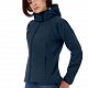 Куртка женская Hooded Softshell темно-синяя с нанесением логотипа