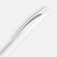 Ручка шариковая Pin, белая с нанесением логотипа