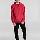 Толстовка с капюшоном унисекс Hoodie, красный меланж с нанесением логотипа