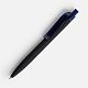 Ручка шариковая Prodir QS01 PRT-P Soft Touch, черная с синим с нанесением логотипа