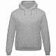 Толстовка Hooded, серый меланж с нанесением логотипа