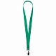 Лента для бейджа Neckband, зеленая с нанесением логотипа