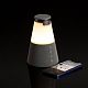 Bluetooth-колонка с беспроводной зарядкой и подсветкой Cone Sonance, серая с нанесением логотипа