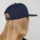 Бейсболка Snapback с прямым козырьком, темно-синяя с нанесением логотипа