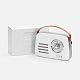 Bluetooth-колонка с радио Retronica, белая с нанесением логотипа