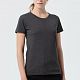 Футболка женская Regent Fit Women, черный меланж с нанесением логотипа
