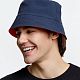 Панама Nylon двусторонняя, темно-синяя с красным с нанесением логотипа