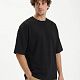 Футболка Oversize Premium 210, черная с нанесением логотипа