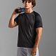 Футболка спортивная унисекс Vortex, черная с темно-серым с нанесением логотипа