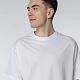 Футболка оверсайз мужская Boxy Men, белая с нанесением логотипа
