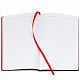 Ежедневник Bookmark, недатированный, черный с красным с нанесением логотипа