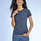 Футболка женская Imperial Fit Women, черный меланж с нанесением логотипа