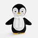 Мягкая игрушка Beastie Toys, пингвиненок с белым шарфом с нанесением логотипа