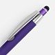 Ручка шариковая Sansen Soft Touch со стилусом, фиолетовая с нанесением логотипа