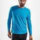 Футболка с длинным рукавом Sporty LSL Men, ярко-бирюзовая с нанесением логотипа