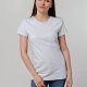 Футболка женская T-bolka Stretch Lady, белая с нанесением логотипа