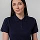 Рубашка поло женская Virma Stretch Lady, темно-синяя с нанесением логотипа