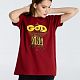 Футболка A God is High, гранатово-красная с нанесением логотипа