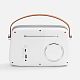 Bluetooth-колонка с радио Retronica, белая с нанесением логотипа