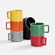 Чашка Fusion, ver.2, оранжевая с нанесением логотипа