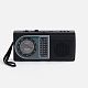 Bluetooth-колонка с радио Comradio, черная с нанесением логотипа