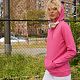 Толстовка с капюшоном женская Hoodie, бежевая с нанесением логотипа