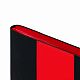 Ежедневник Bookmark, недатированный, черный с красным с нанесением логотипа