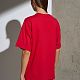Футболка Oversize Premium, красная с нанесением логотипа