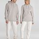 Толстовка с капюшоном унисекс Hoodie, дымчато-серая с нанесением логотипа