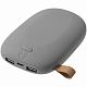 Аккумулятор с беспроводной зарядкой Pebble Wireless 9000 мАч, серый с нанесением логотипа