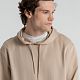 Толстовка с капюшоном унисекс Hoodie, бежевая с нанесением логотипа