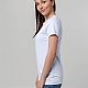 Футболка женская T-bolka Stretch Lady, белая (холодный оттенок) с нанесением логотипа