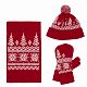 Варежки Elnik, красные с молочно-белым с нанесением логотипа