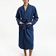 Халат вафельный Kimono, темно-синий с нанесением логотипа