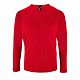 Футболка с длинным рукавом Sporty LSL Men, красная с нанесением логотипа