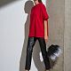 Футболка Oversize Premium, красная с нанесением логотипа