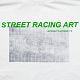 Футболка Street Racing Art, белая с нанесением логотипа