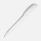Ручка шариковая Clear Solid, белая с нанесением логотипа